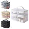 1pc-Double Layer Mesh Makeup Bag, Large Capacity Travel, Simple and Portable Toiletry Bag, Hand-held Cosmetics Storage Bag