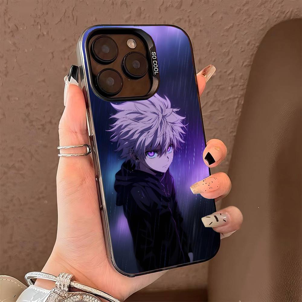 H-Hunter-Hunter Killua Phone Case for iPhone 17 17Air 16 15 14 13 12 11 Pro Max Plus Colorful Silver