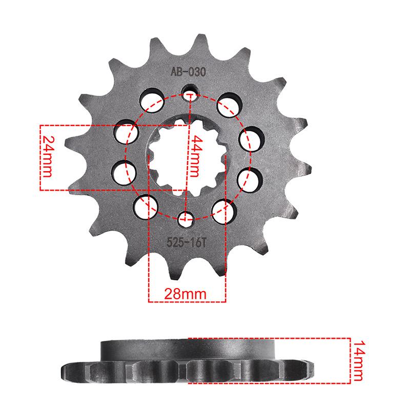 525 Chain 16/42/44/45 T 16T Front 42T/44T/45T Rear Sprocket For HONDA XRV750 Africa Twin RD04 1990-1992 XRV 750 RD07 1993-2003