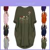 Women Dress Pullover Stylish Loose Fit Short Sleeve Casual Dress With Pocket