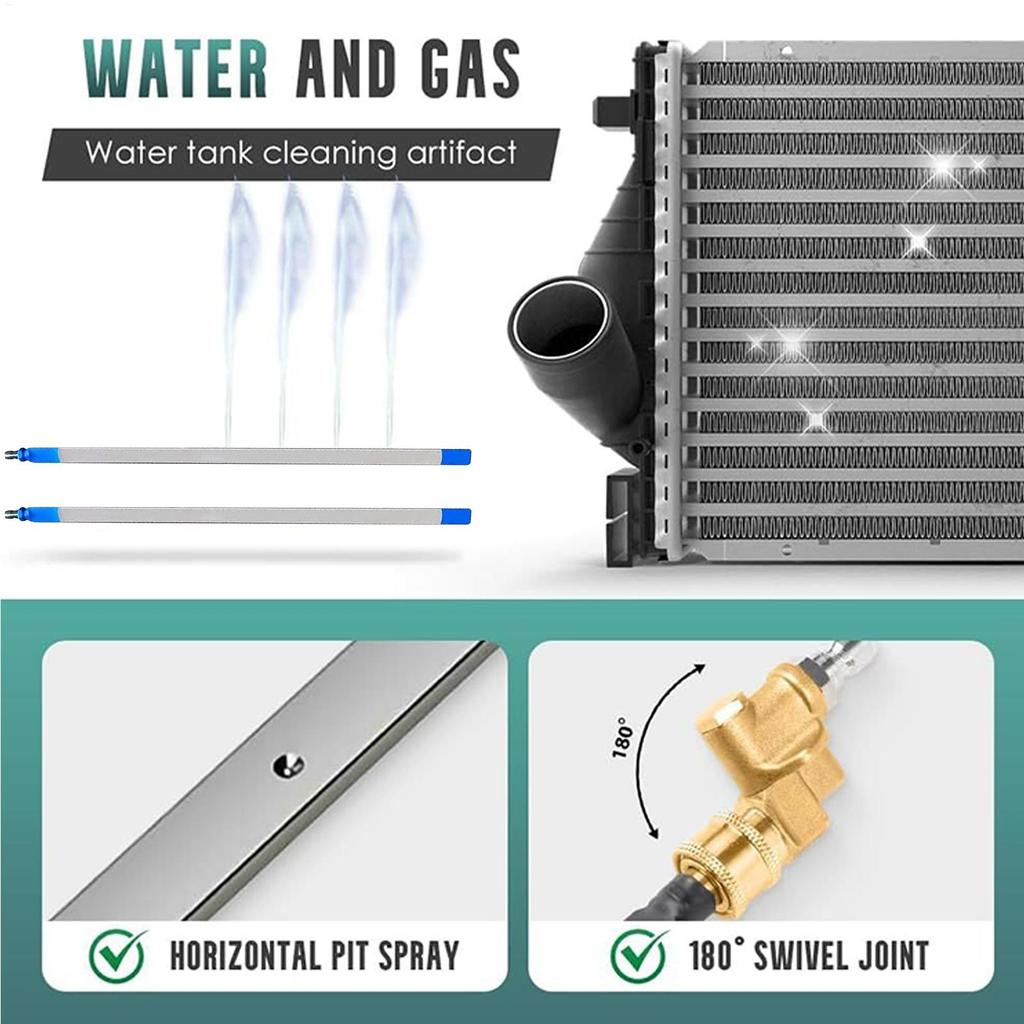 No-removal Cleaning Wand For Car Water Tank Radiator Condenser Stainless Steel High Pressure Washer Guns Auto Maintenance Tool