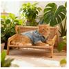 2 In 1 Cat Hammock Scratching Post Solid Wood Cat Bed Sofa Durable Woven Pet Rest Couch Built-in Cat Nest All Season Pet Furniture Easy Assembly
