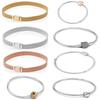 925 Silver Charm Bracelet for Women Snake Chain & Mesh Chain Design DIY Beads Compatible Fashion Fine Jewelry Gif
