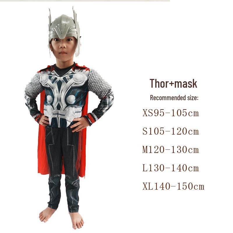 Kinder-Muskelkostüm: Halloween Thor Hummel Cosplay Outfit