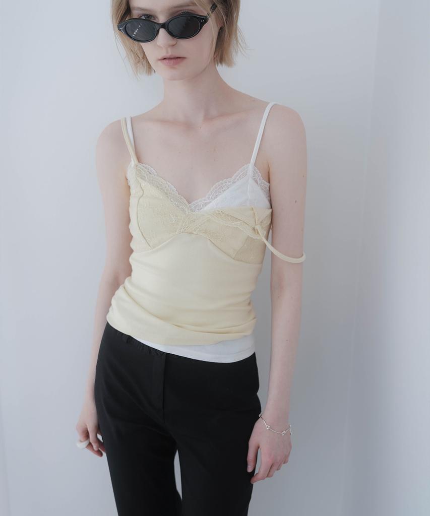 HEEARI Hayes Lace Sleeveless Top_Yellow