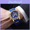 Business Mens Quartz Watch With Large Dial Silicone Strap For Casual Formal Wear