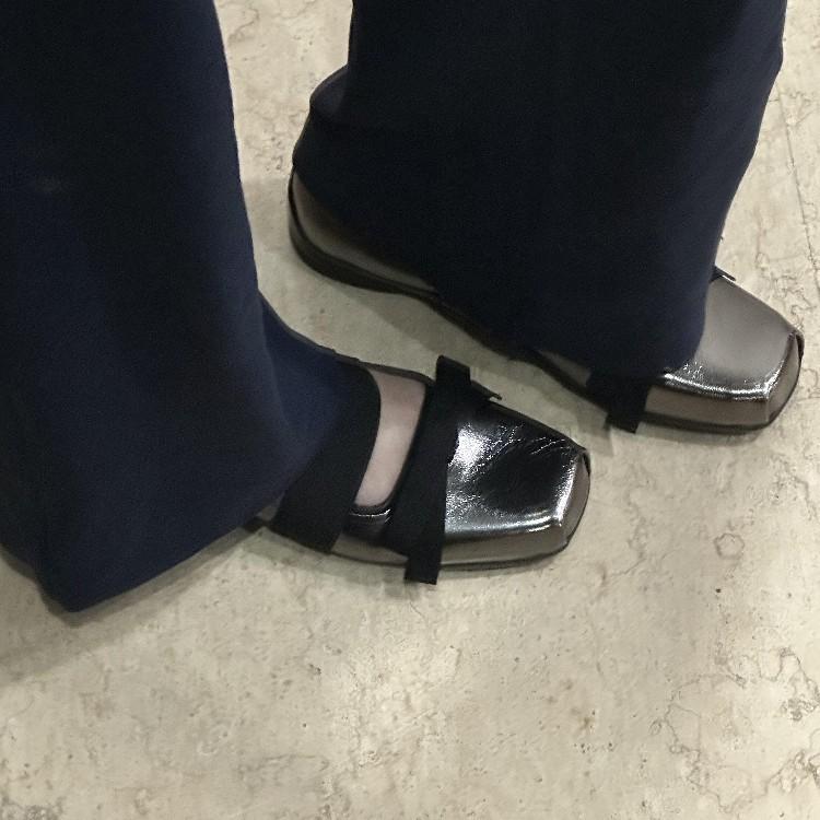 Sheepskin Version~ Ballet Style Leather Bow Mary Jane Single Shoes Women's Silver Platform Small Leather Shoes Ballet Shoes Ladyshoes