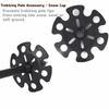 8Pcs Rubber Trekking Pole Replacement Accessory Black Walking Hiking Stick Accessory  Hiking