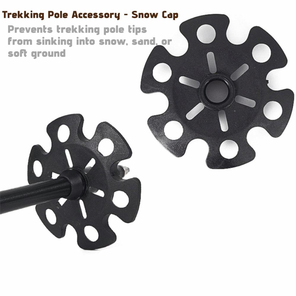 8Pcs Rubber Trekking Pole Replacement Accessory Black Walking Hiking Stick Accessory Hiking