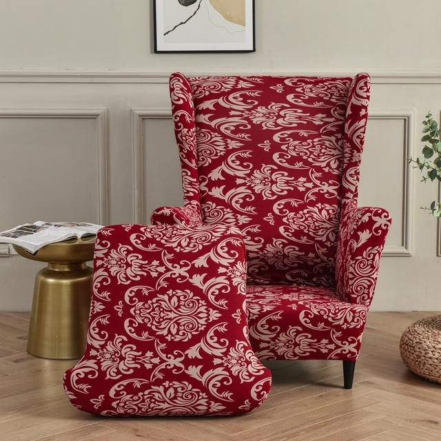 Wingback stoel hoes stretch bankhoes bankhoes fauteuil meubelhoezen voor Wingback stoel voetenbank slipweerstand