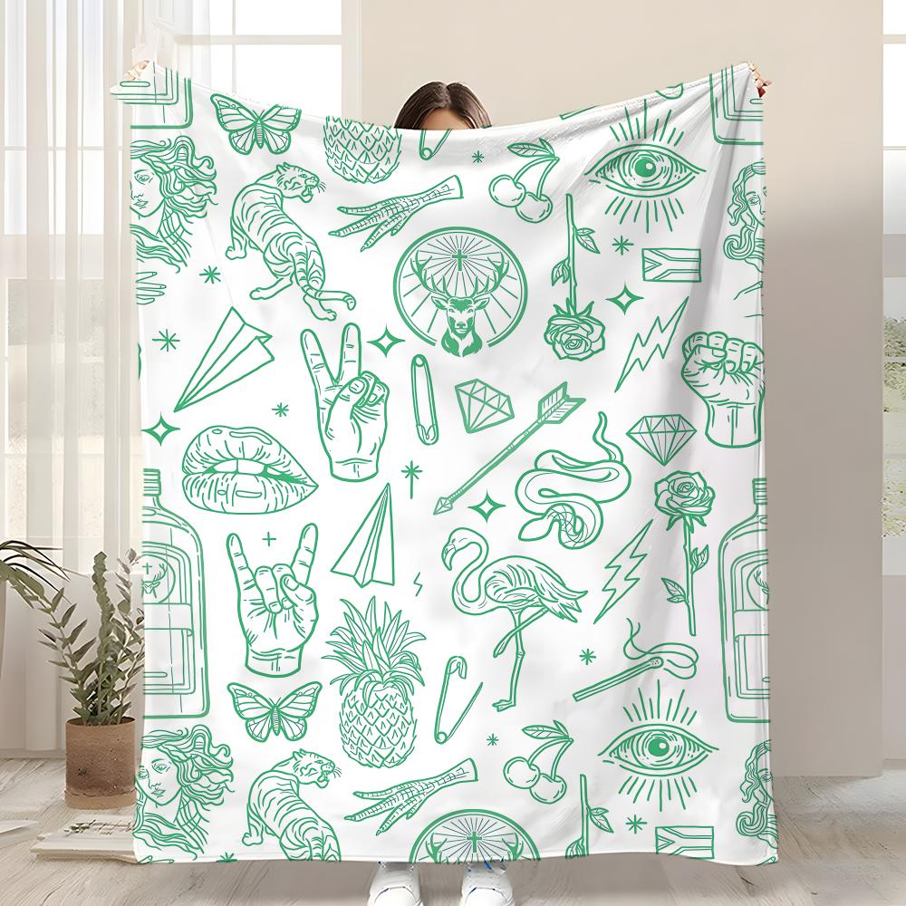 

J-Jager meisters Throw Kid-Friendly Flannel Throw Blanket Soft Warm Anti-Static Washable All Season 75x90cm