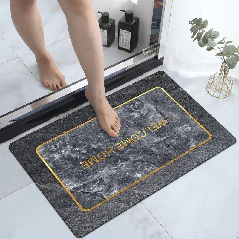 Toilet Non-slip Door Mat Cute Cartoon Diatom Mud Floor Mat Bathroom Door Floor Mat Anti-drop Absorbent Quick-drying Door Mat