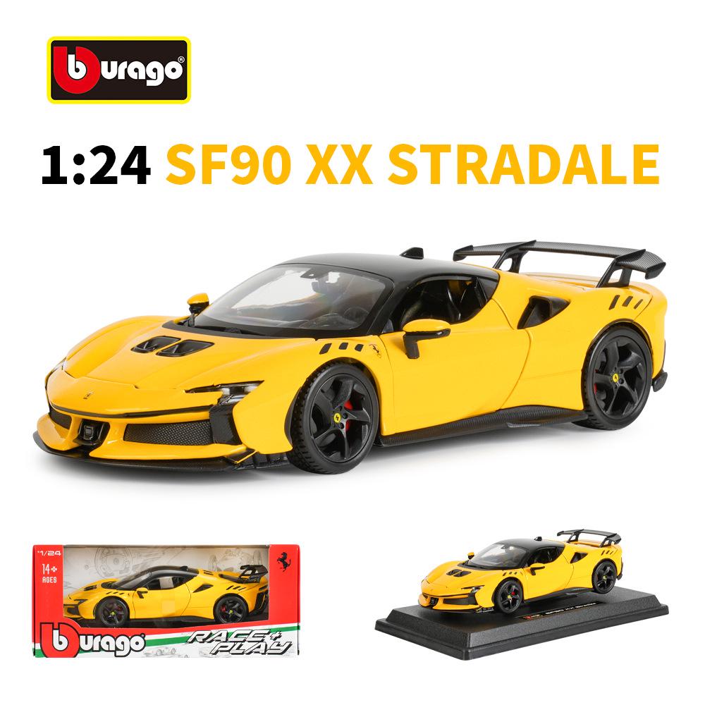 

Bburago 1:24 Ferrari SF90 XX Stradale Sports Car Model - Alloy Finish Gift