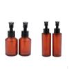 4pcs Empty Refill Glass Cosmetic Lotion Pump Bottle for Portable Shower