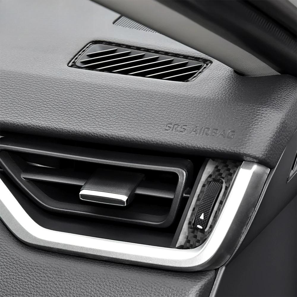 Carbon Fiber Style Air Outlet Trim for Toyota RAV4 XA50 2019-2025 LHD RHD Interior Sticker