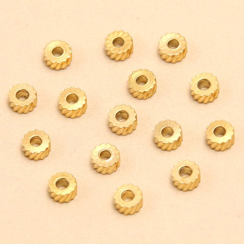 Two-Color Striped Stainless Steel Beads, 4-8mm DIY Jewelry Spacer Accessories