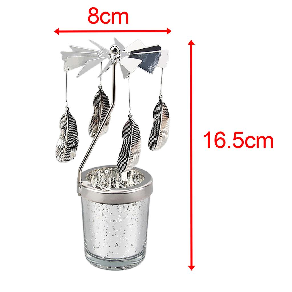 Metal Rotary Candle Holder Tea Light Candle Holder for Desktop Ornament Decor Rustic Wedding Table Decor Rotating Candlestick