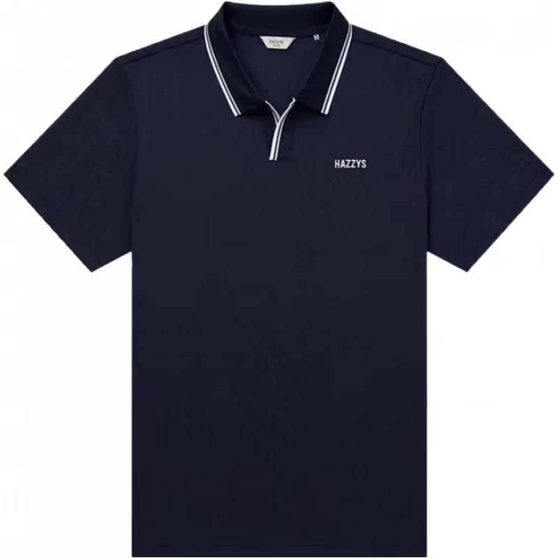 Мужская летняя антибактериальная рубашка-поло с коротким рукавом HAZZYS 2025 3A ASTZE0CBEE2 L