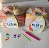 Factory Promotion Gradient Color Wool Knitting Handmade Cake Line Eco-Friendly Sewing and Weaving Dyed Sprayed Cheap Option