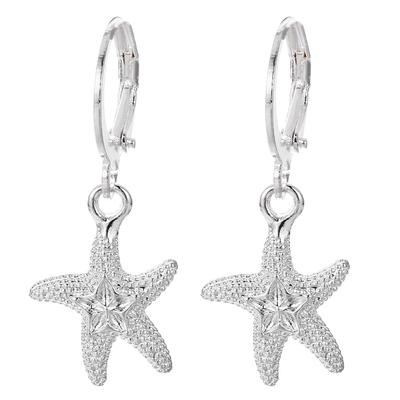 Orecchini pendenti Stella marina in Argento Sterling 925 Regalo Gioielli Moda