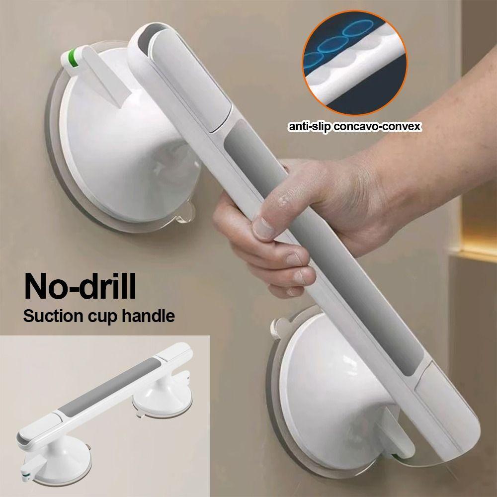 Plastic Suction Cup Handles Anti-Slip Bath Safety Bath Safety Grab Bars No Drilling Required Bathroom Handrail Accessibility