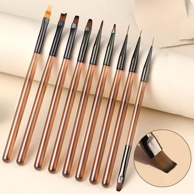 Nail Design Art Pen Brush Painting Brush Uv Gel Extension Drawing Carving Pen Diy Manicure Tool Nail Brush