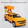 1:32 High Altitude Operation Lifting Car Dump Truck Toy Model Sound Light Pull Back Engineering Vehicles Kids Birthday Gifts