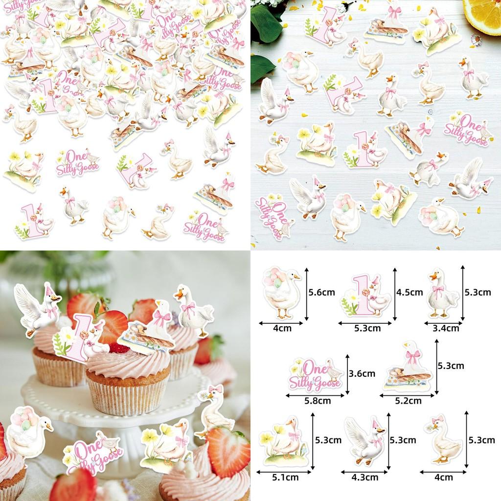 Themed Swan Confetti Birthday Party Event Desktop Decoration Throwing Props
