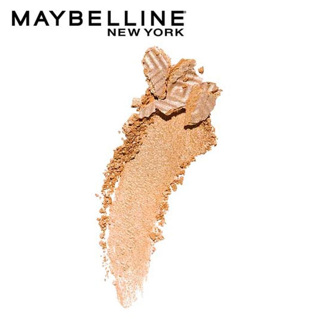 Maybelline New York Master Chrome Metallic Highlighter Bronzer 100 Molten Gold Sheen Powder 6.7g Compact Glow Illuminate Face Makeup
