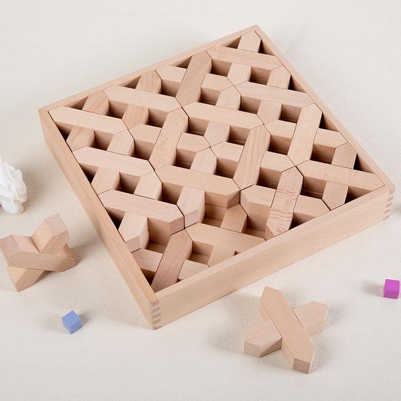 Rainbow Translucent Gemstone Building Blocks Large Particle Cube Building Baby Early Education Toys
