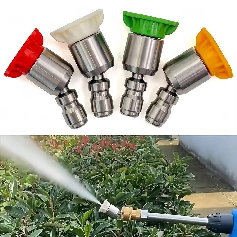 Rotating High Pressure Washer Tips Stainless Steel Rotary Spray Jet Tip Washer Adapter  Garden