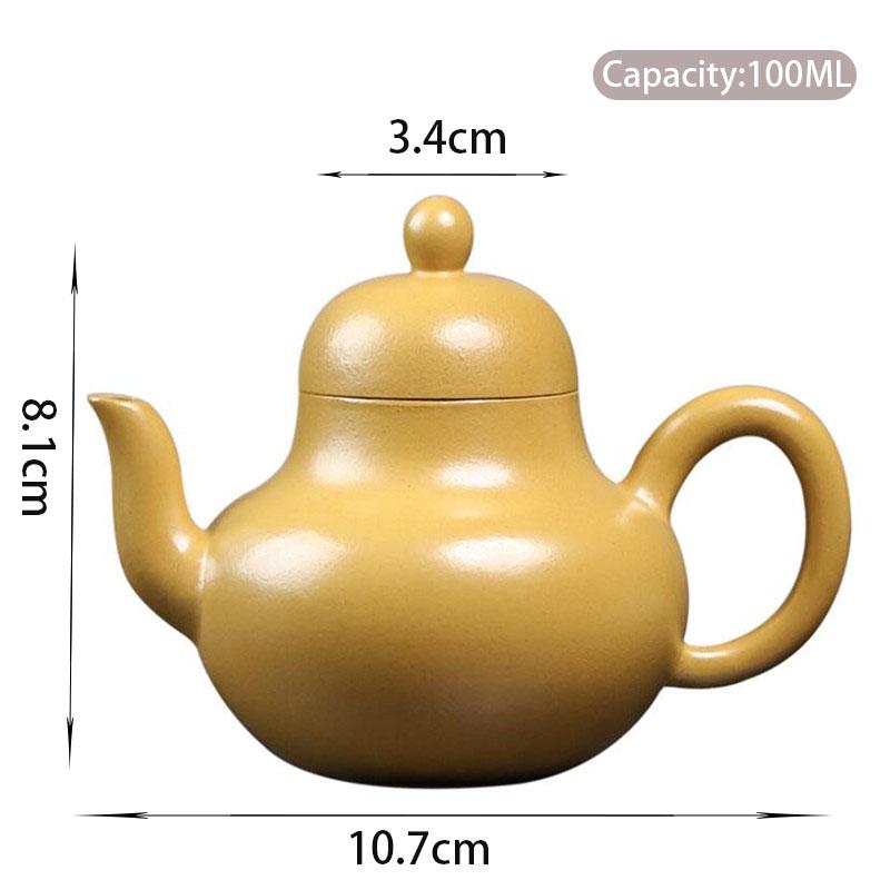

100ml Chinese Yixing Purple Clay Teapot Small Capacity Kettle Master Handmade Tea Pot Beauty Tea Infuser Raw Ore Zisha Tea Set