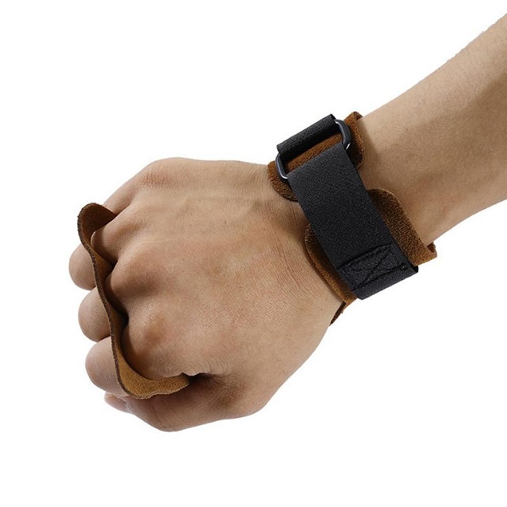 2 Pcs Leather Gymnastic Hand Grips Anti Skid Bodybuilding Grips Weight Lifting Pull Up Bar Workout Palm Protector Gloves