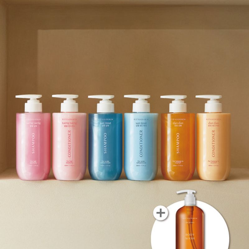 

FIT YOUR SKIN Shampoo + Conditioner Set 500ml (Choose 1 of 3) Tangtang Shampoo & Conditioner