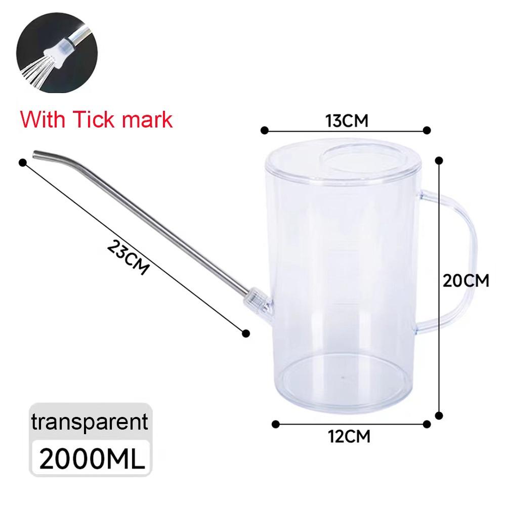 

Long Nozzle Watering Bucket Stainless steel Watering kettle Garden Flower Plants 2L Transparent