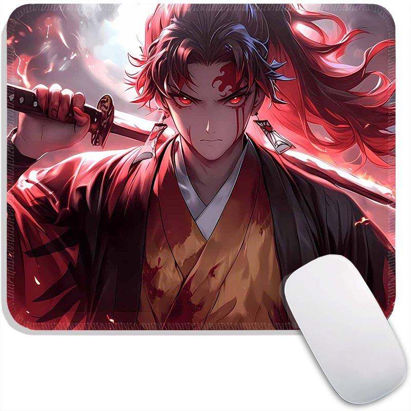 Anime Standard Mouse Pad Demon Slayer Gamer Mouse Mat Small Gaming Mousepad Travel Mouse Mats Non-Slip Office Mousemats