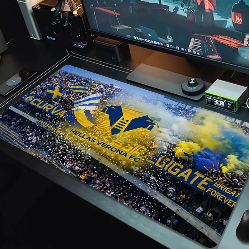 Hellas Verona Fc Color Mouse Pad Large Gaming Table Cushion Non-slip Laptop Tablet Big Mousepad XXL Mat Mini PC Playmat With Lock edge