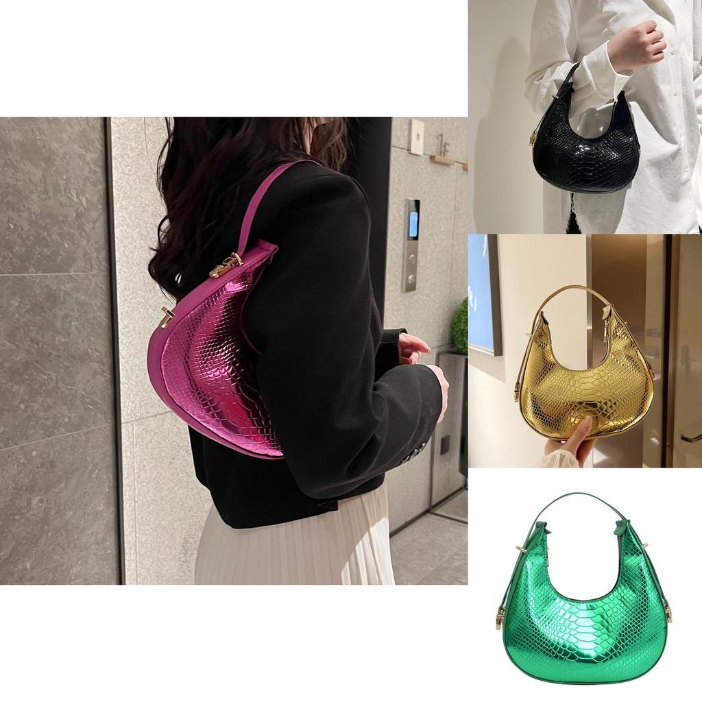 Stylish Crescent Shaped Shoulder Bag Trendy 2023 Summer Fashion Medium Size