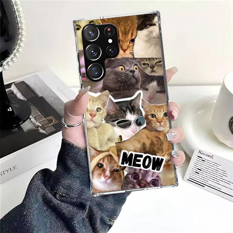 

Crying Cat Memes Soft Phone Case For Samsung Galaxy S22 S23 S24 S25 Edge S26 Ultra S20 FE S21 Plus + Fundas Coque Galaxy S20 S21 Samsung S20 Ultra