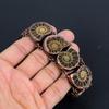 Ammonite Fossil Jewelry, Copper Electroformed  Gemstone Bracelet, Handmade Jewelry, For Memorial Day