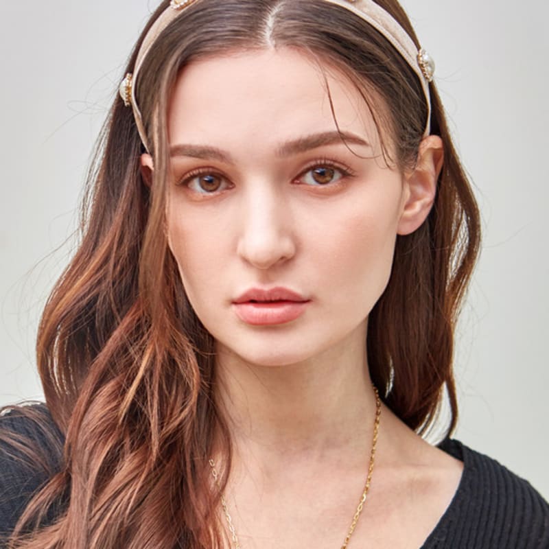ctwins Velvet CT Point Hairband_2 Velvet Cubic Hairband