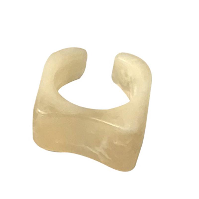 Sada prstenů z pryskyřice a acetátu v mixu barev, kulatý a čtvercový, pro ženy