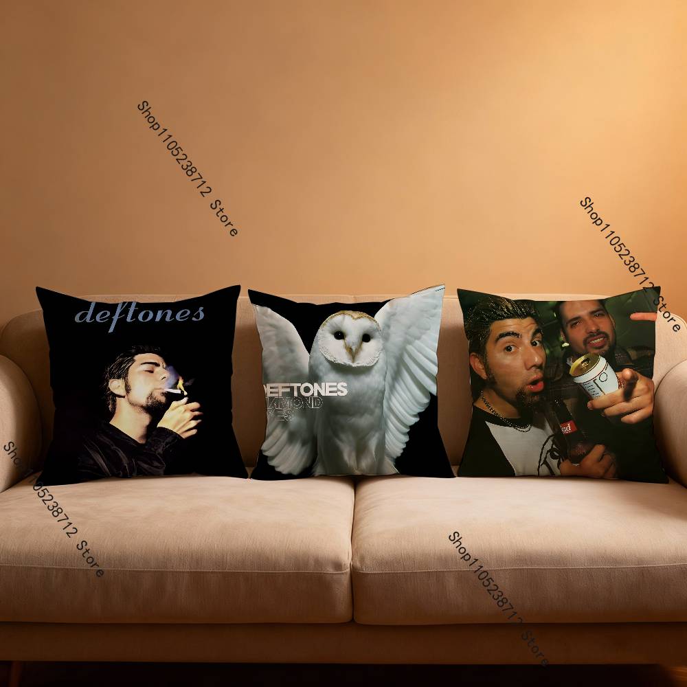 Retro Band D-Deftones Pillow Covers Cartoon Sofa Decorative Home Double-sided Printing Short Plush Cute Cushion Cover