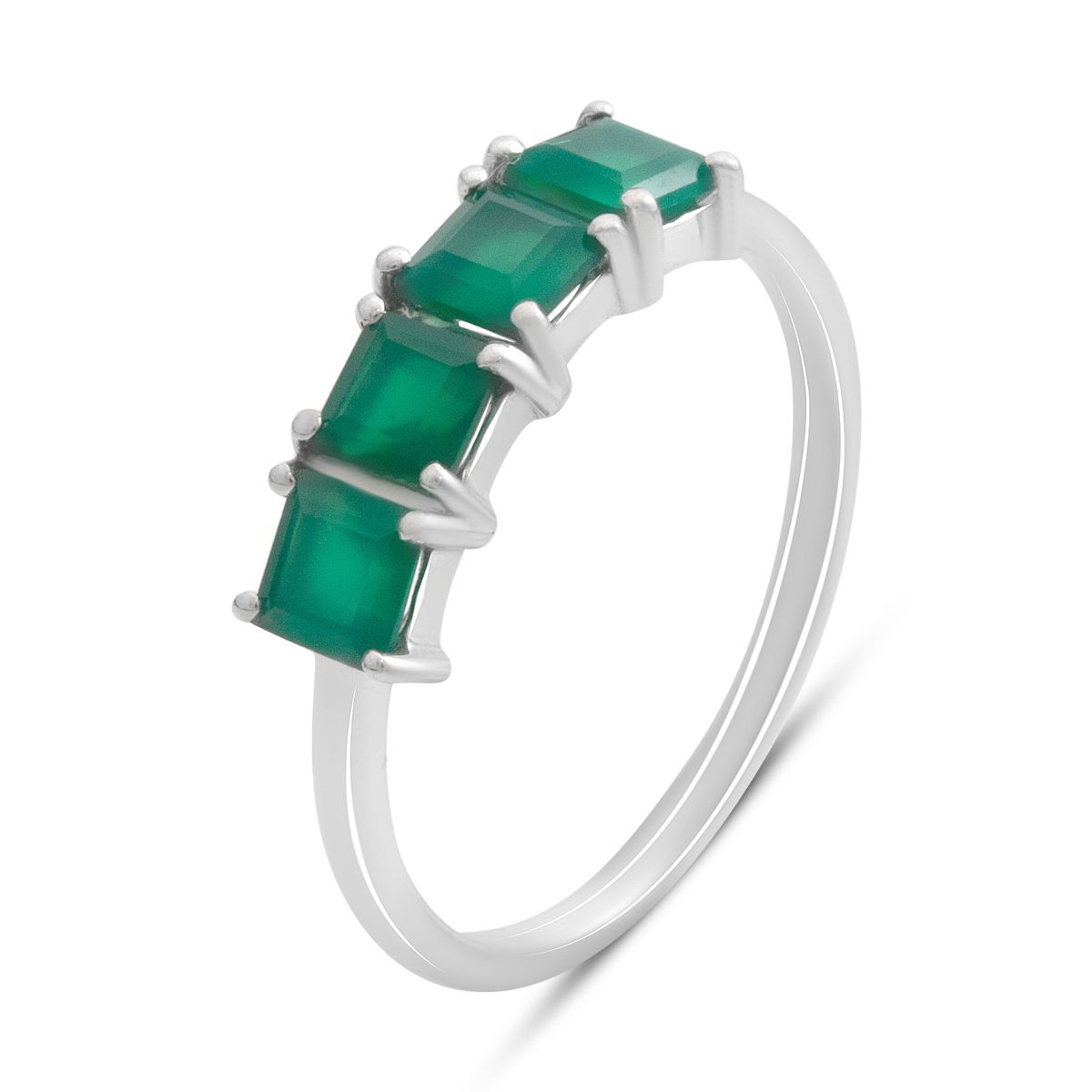 

Silver ring with natural agate 1.35ct, item weight 1.91 gr (2189640) 18.5