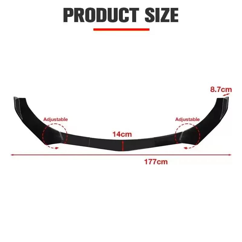 5Pcs ABS Material Universal Car Front Bumper Separator Bumper Lip Body Kit Duck Lip Separator For Subaru BRZ Car Accessories