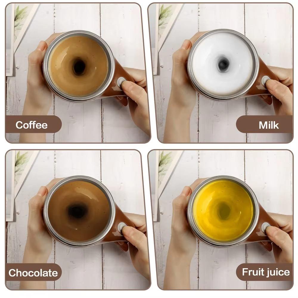 380ML Automatic Stirring Cup Rotating Lazy Coffee Cup Stylish Magnetic Rotating Mug Drinking Tools