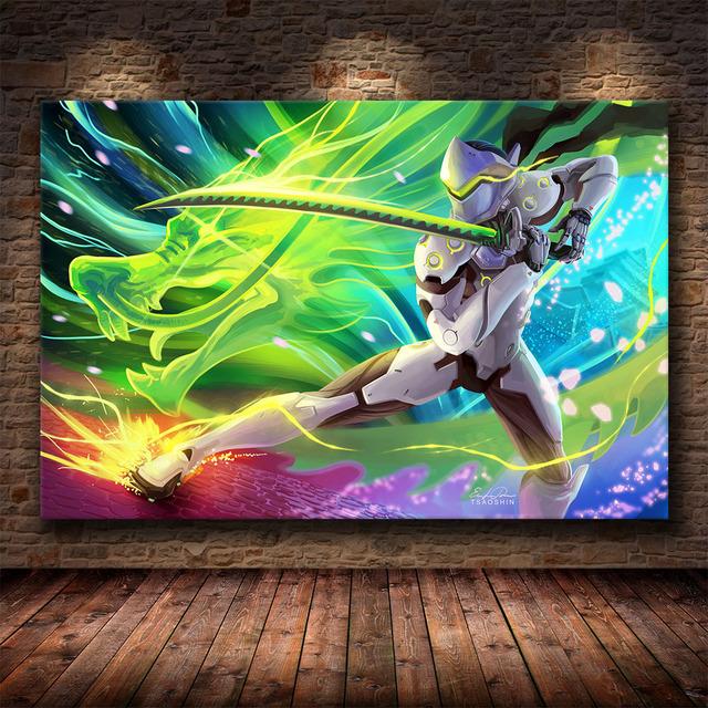 Overwatch Online Game Poster HD Canvas Painting Wall Art Modern Living Room Bedroom Boys Room Dormitory Game Room Cuadros Decor