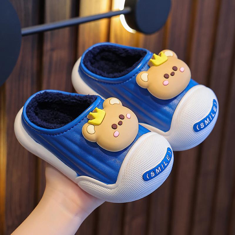 Children's Cotton Slippers   Winter Indoor Bottom Plush