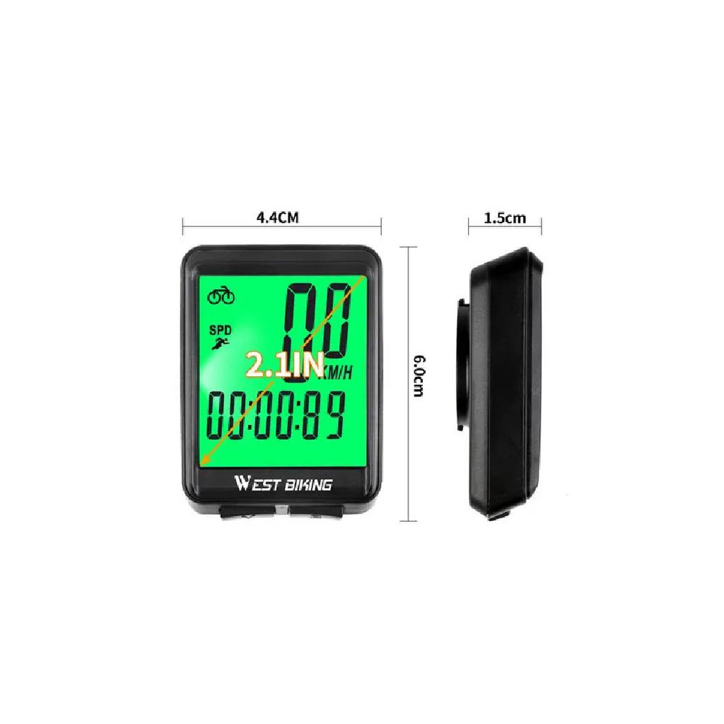 WEST BIKING Bicycle Wireless Computer MTB Road Bike Odometer Waterproof With Backlight Cycling Speedometer LED Rate Stopwatch