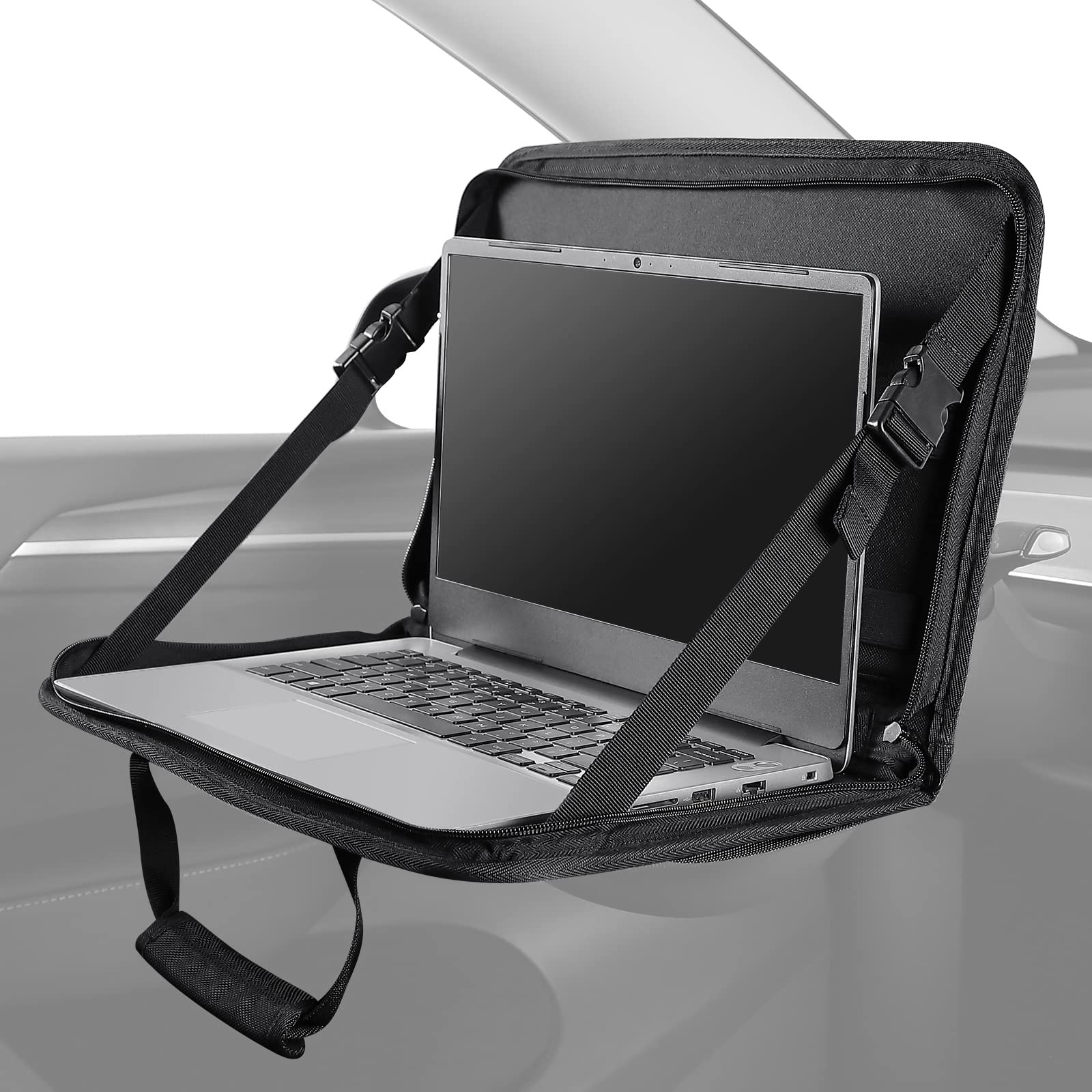 

JOYTUTUS Руль Автомобиля Регулируемый Держатель Столик Складной Столик на Пассажирское Сиденье для Kei Удобный для Легкого Пассажирского Сиденья Совместимый с Различными чёрный